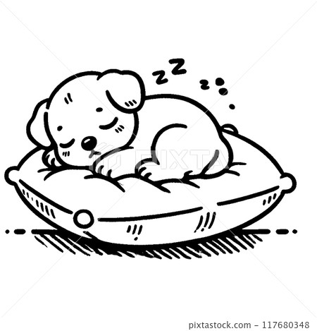 Sleeping dog 117680348