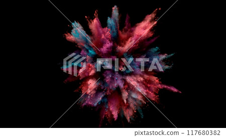 Feeze Motion of Colored Powder Explosion. 117680382