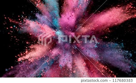 Feeze Motion of Colored Powder Explosion. 117680383