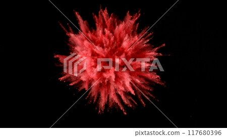 Feeze Motion of Pink Powder Explosion. 117680396