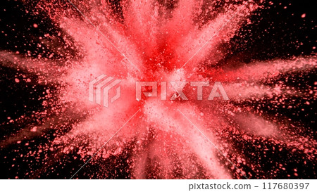 Feeze Motion of Pink Powder Explosion. 117680397