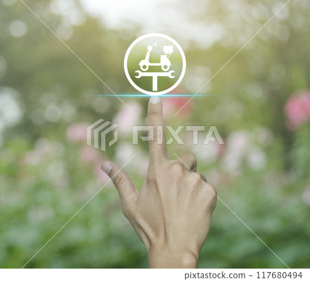 Business repair motorcycle service concept 117680494