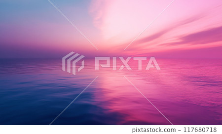 夢幻般的粉紅色和藍色地平線 夢幻般的粉紅色和藍色地平線 117680718