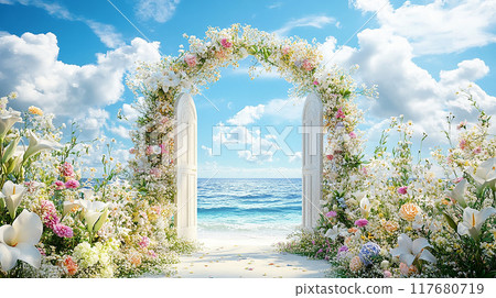 花拱門通往大海 117680719