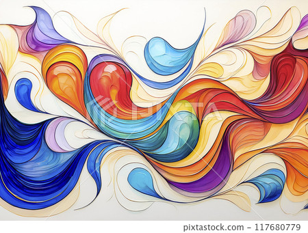 七彩玻璃波圖片素材 117680779