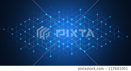 Abstract background with simple geometric figures and dots. Graphic design element and polygonal shape pattern Abstract background with simple geometric figures and dots. Graphic design element and polygonal shape pattern 117681001