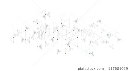 Abstract background with a geometric pattern of triangle shapes. Graphic design element  117681039