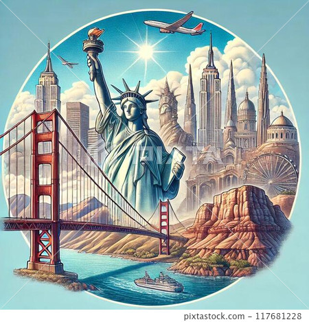 美國形象圖 117681228