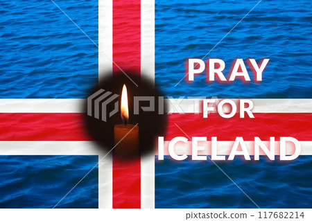 Icelandic volcano eruption with lava flow and flames, people praying during volcanic emergency, Sundhnukar eruption crisis in 2024 Icelandic volcano eruption with lava flow and flames, people praying during volcanic emergency, Sundhnukar eruption crisis in 2024 117682214