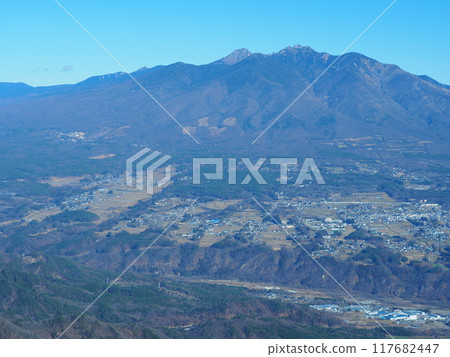 Yatsugatake in early winter as seen from Mt. Hinata Yatsugatake in early winter as seen from Mt. Hinata 117682447