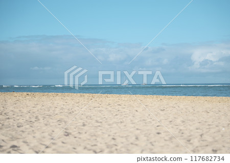 Sandy beach, sea and sky Sandy beach, sea and sky 117682734