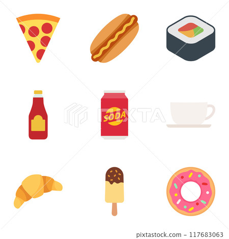 fast food color set 117683063