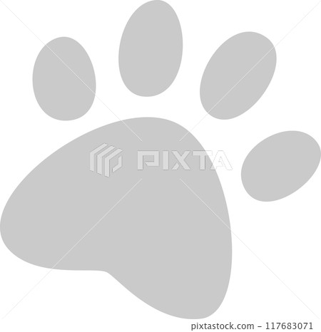 Dog footprints gray 117683071