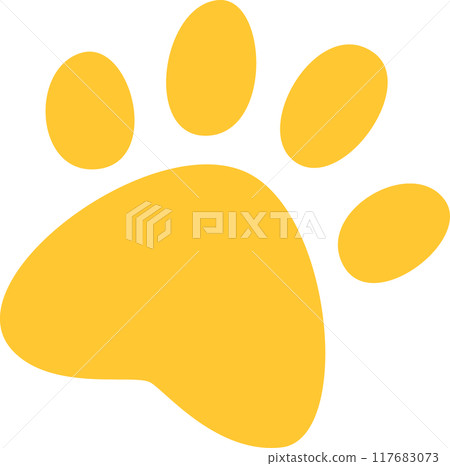 Orange dog footprints 117683073