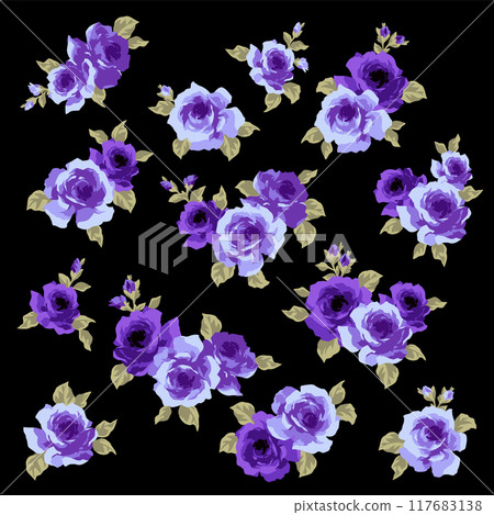 Beautiful rose vector illustration collection, Beautiful rose vector illustration collection, 117683138