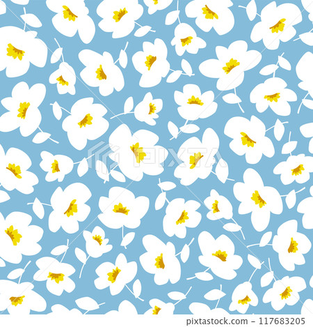 Abstract and cute floral pattern perfect for textiles, 117683205