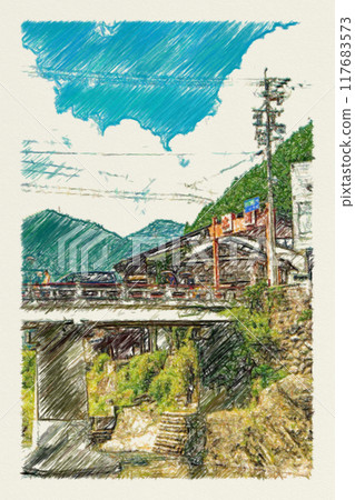 Image of the countryside in the Showa era 117683573
