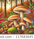 Autumn taste mushrooms 117683645