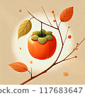 Autumn taste persimmon 117683647
