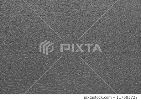 Natural, genuine gray leather texture, structure of glossy leatherette macro background 117683722