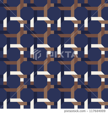 Tangled modern pattern. Seamless vector background in ornamental geometrical style. Eps 10.  Tangled modern pattern. Seamless vector background in ornamental geometrical style. Eps 10.  117684009