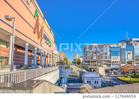 橫濱市都築區的城市景觀、中心北站、Mosaic Mall Kohoku 117684059