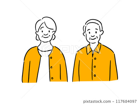 Senior couple vector material Senior couple vector material 117684097