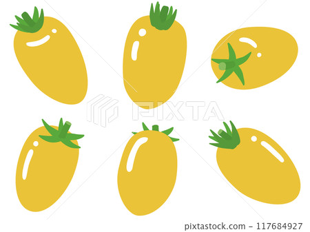 Yellow long cherry tomato set 4 117684927