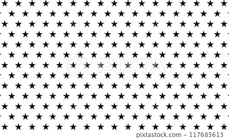 Cute and simple background of black stars on a white background 117685613