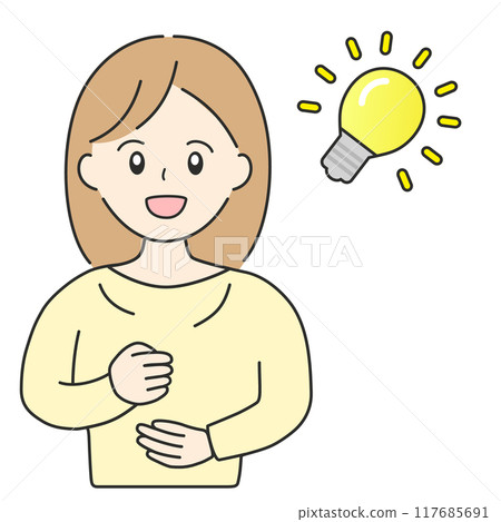 Illustration of a convincing woman Illustration of a convincing woman 117685691