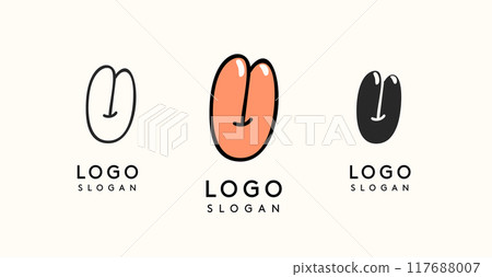 Playful cartoon letter U with glossy, bubbly appearance, available in silhouette, contour, colored versions. Perfect for children's brand, entertainment company, creative studio. Vector illustration. Playful cartoon letter U with glossy, bubbly appearance, available in silhouette, contour, colored versions. Perfect for children's brand, entertainment company, creative studio. Vector illustration. 117688007
