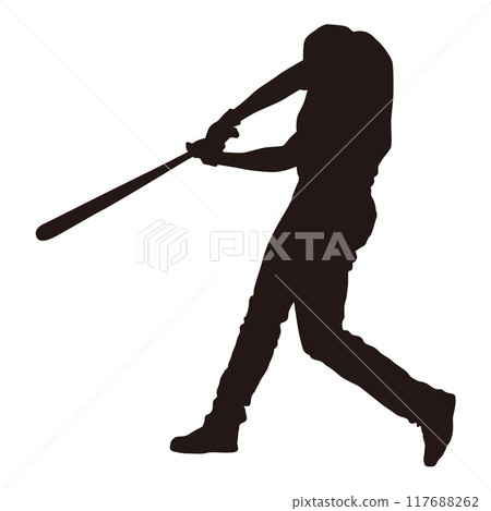 Baseball silhouette 117688262