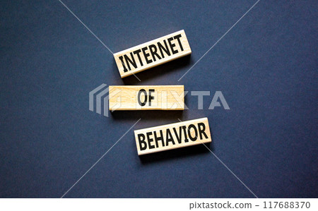 Internet of behavior symbol. Concept words Internet of behavior on wooden block on a beautiful black table black background. Business Internet of behavior concept. Copy space. Internet of behavior symbol. Concept words Internet of behavior on wooden block on a beautiful black table black background. Business Internet of behavior concept. Copy space. 117688370