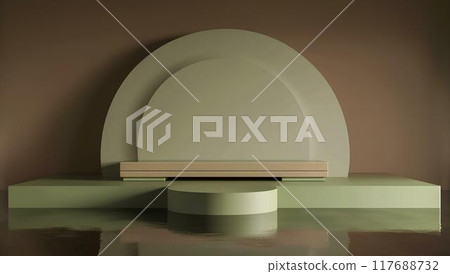 3D rendering, minimalism scene design with large blank wall space for product display, simple stage background, modern architecture interior design in the style of Japanese 3D rendering, minimalism scene design with large blank wall space for product display, simple stage background, modern architecture interior design in the style of Japanese 117688732
