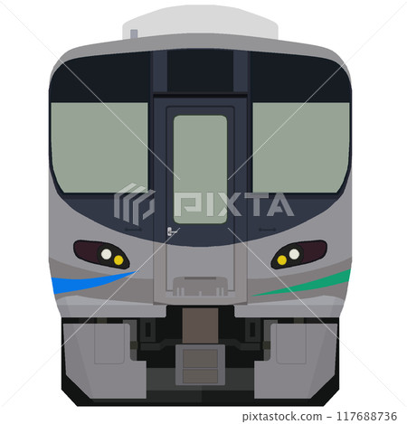 Ainokaze Toyama Railway Line 521 series in pixel art style (former Hokuriku Main Line: Kanazawa-Kurikara to Toyama-Ichiburi) 117688736