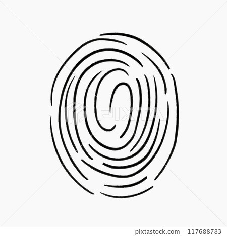 Vector isolated illustration of fingerprint. Touch screen. 117688783