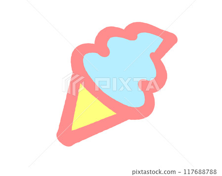 Doodle style soft serve ice cream illustration material Doodle style soft serve ice cream illustration material 117688788