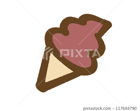 Doodle style soft serve ice cream illustration material Doodle style soft serve ice cream illustration material 117688790