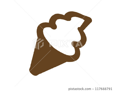 Doodle style soft serve ice cream illustration material Doodle style soft serve ice cream illustration material 117688791