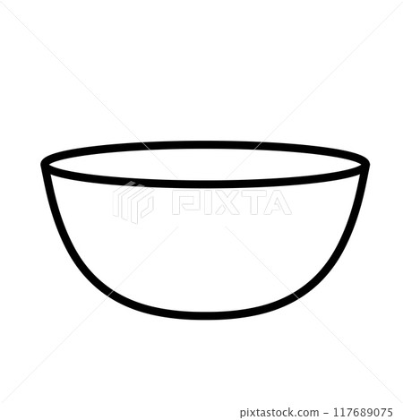 Empty bowl icon. Salad bowl isolated on white background. 117689075