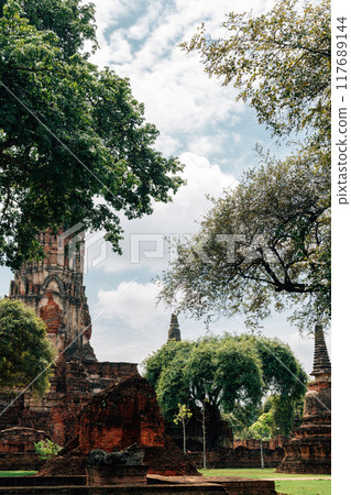 Ayutthaya Historical Park ruins in Thailand 117689144