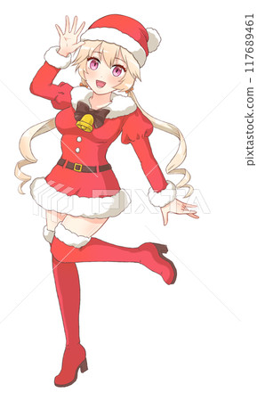 Moe anime style character portrait: Girl in Santa costume Moe anime style character portrait: Girl in Santa costume 117689461