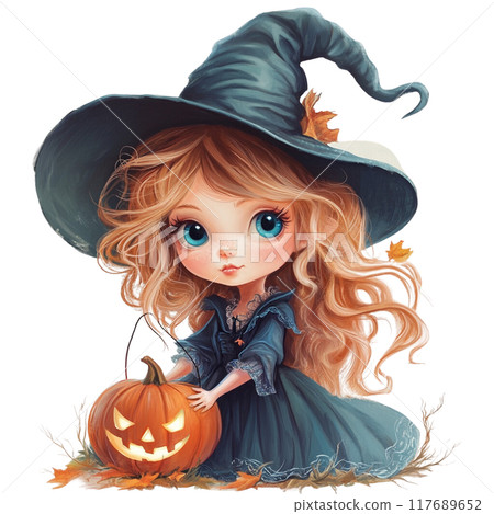 服裝萬聖節的女孩 117689652