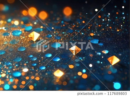 Blue and orange gradient glitter textured wallpaper 117689803