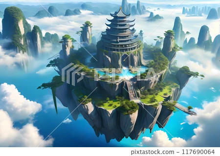 雲霧繚繞的奇幻世界：天空之城 117690064