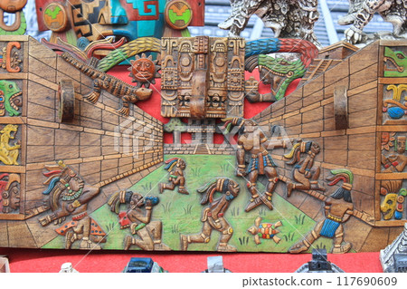 坎昆，墨西哥首屈一指的度假勝地，以其蔚藍的大海和潔白的沙灘而受到全世界人民的喜愛！世界遺產、遺址、天然井、墨西哥玉米餅 117690609