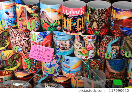 Cancun, Mexico's top resort, loved all over the world for its blue sea and pure white sand! World Heritage Sites, ruins, cenotes, tacos 117690630