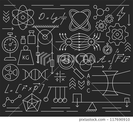 Line Science Physics Concept Line Science Physics Concept 117690910