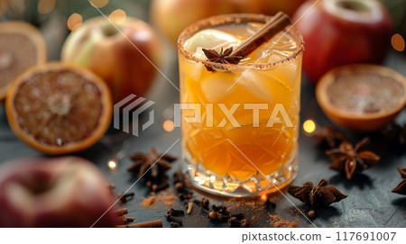 Autumn or fall season drinks concept. 117691007