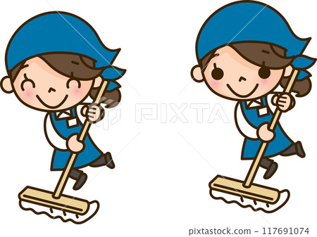 Woman cleaning 117691074